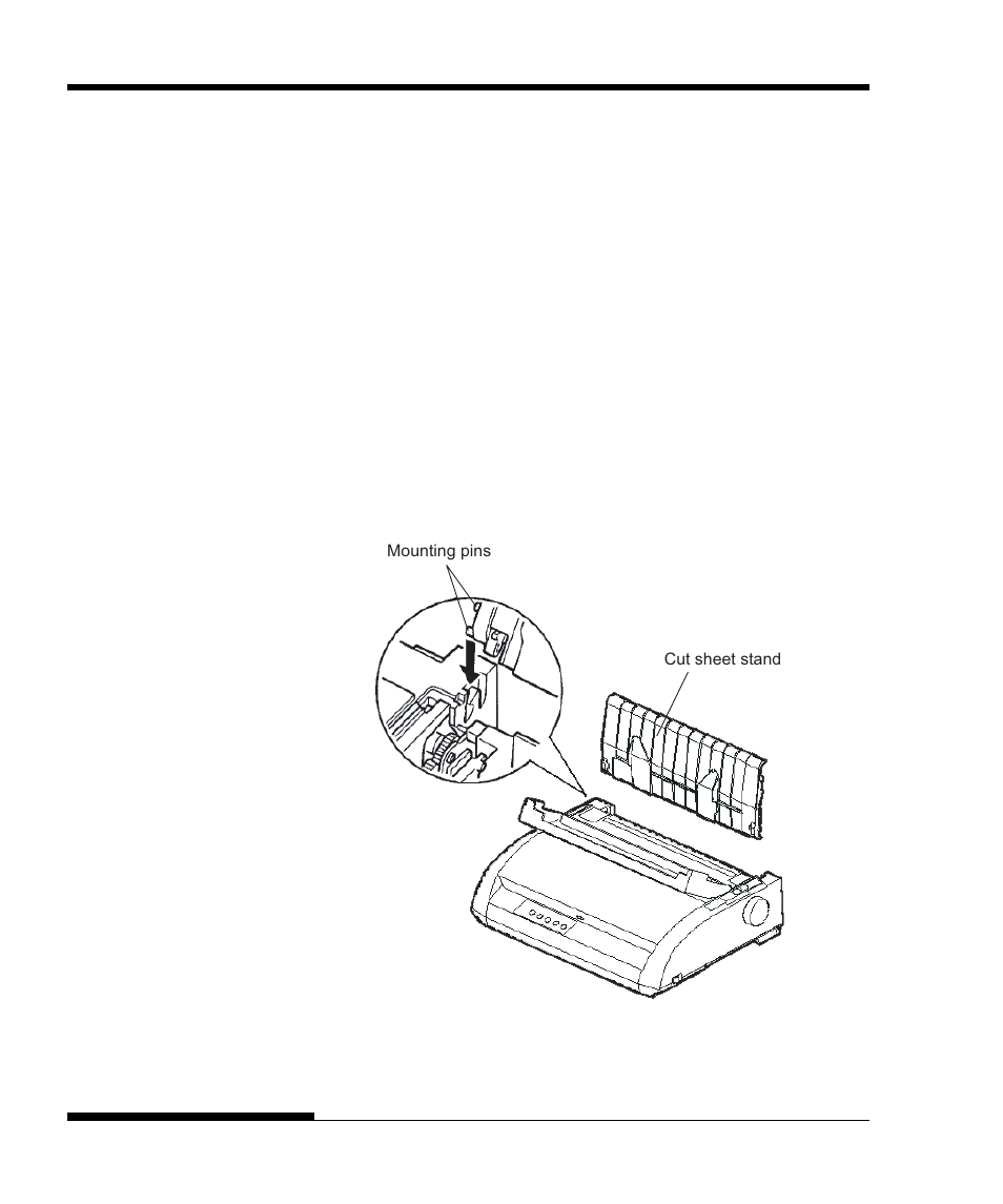 Assembling the printer, Installing the cut sheet stand, Assembling the printer –6 | Installing the cut sheet stand –6 | FUJITSU DL3750+/3850+ User Manual | Page 26 / 256