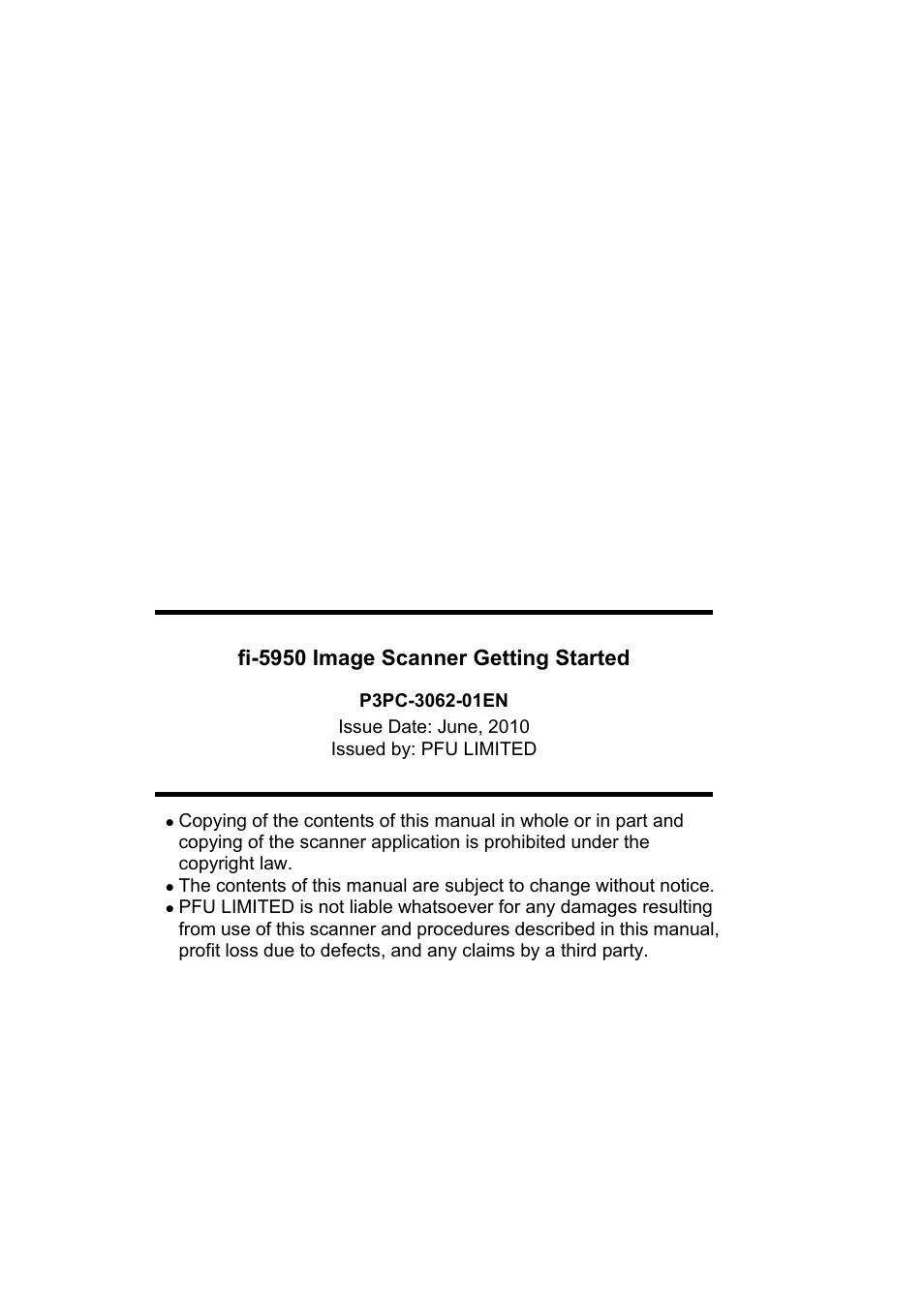 Fi-5950 image scanner getting started | FUJITSU Image Scanner fi-5950 User Manual | Page 26 / 26