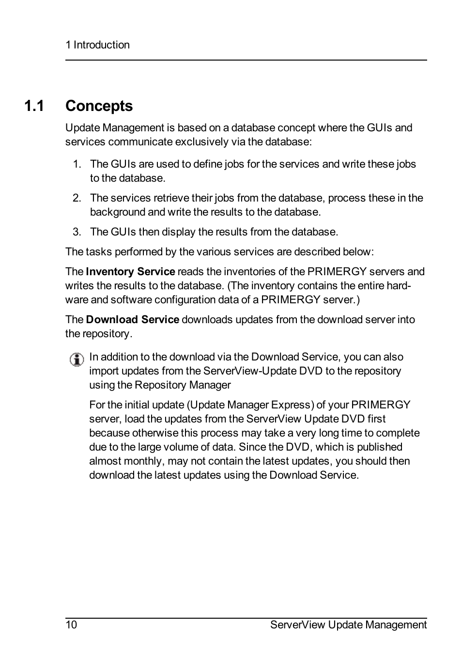 1 concepts | FUJITSU ServerView Suite V6.10 User Manual | Page 10 / 296