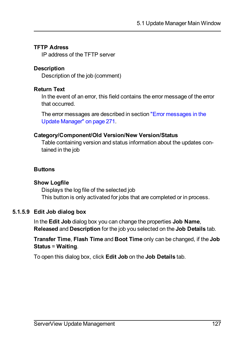 9 edit job dialog box | FUJITSU ServerView Suite V6.10 User Manual | Page 127 / 296
