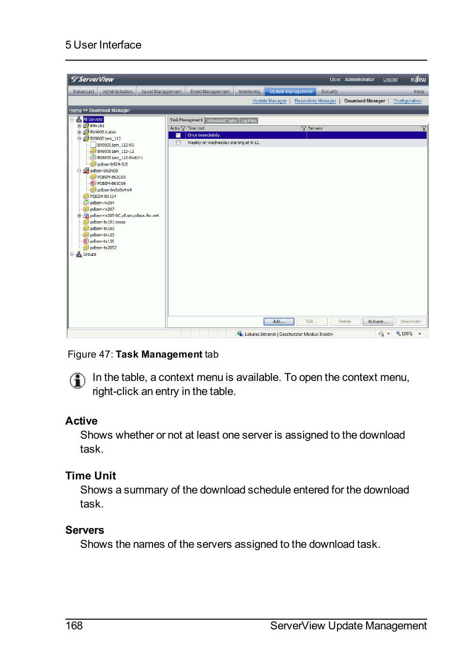 FUJITSU ServerView Suite V6.10 User Manual | Page 168 / 296
