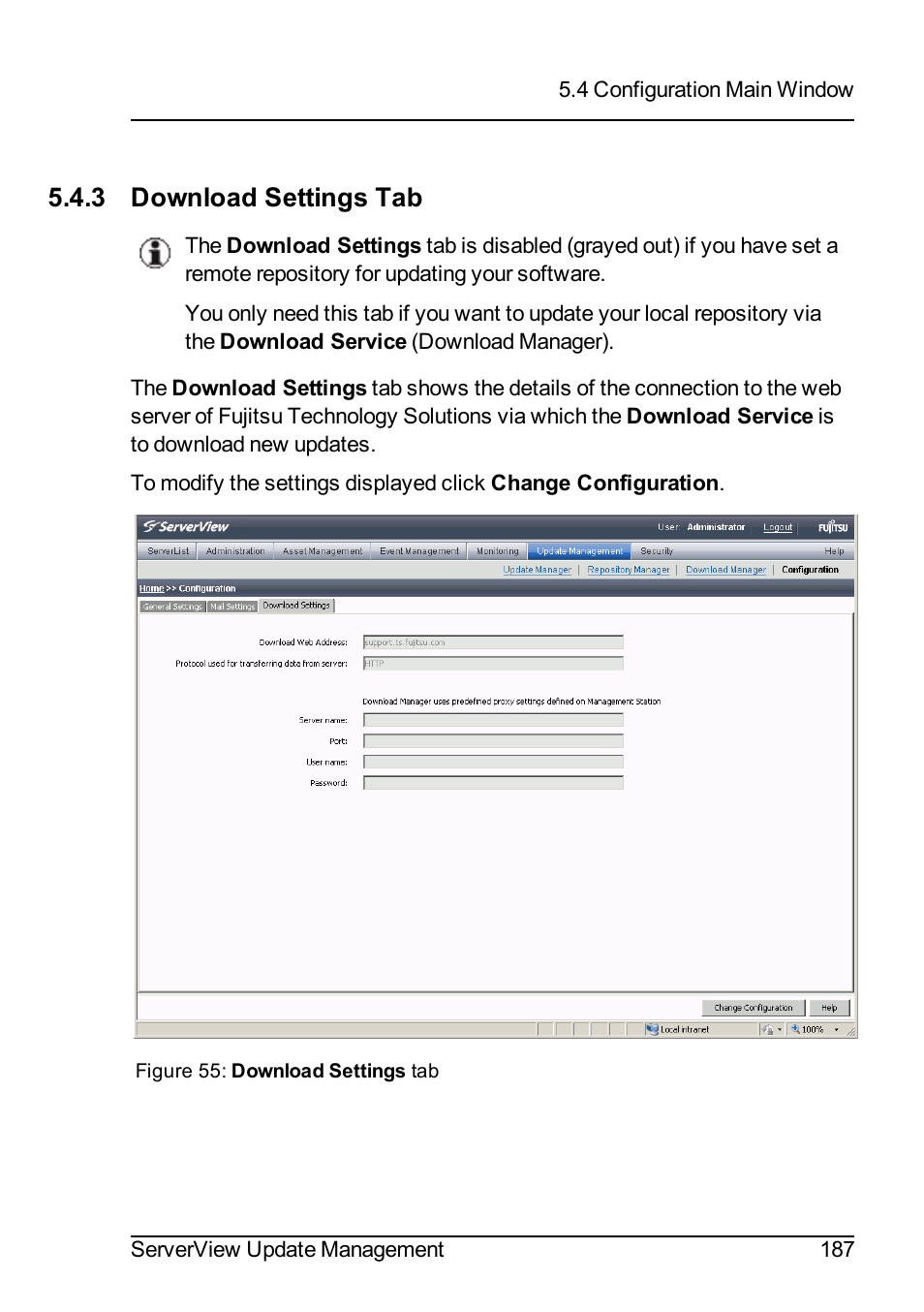 3 download settings tab | FUJITSU ServerView Suite V6.10 User Manual | Page 187 / 296