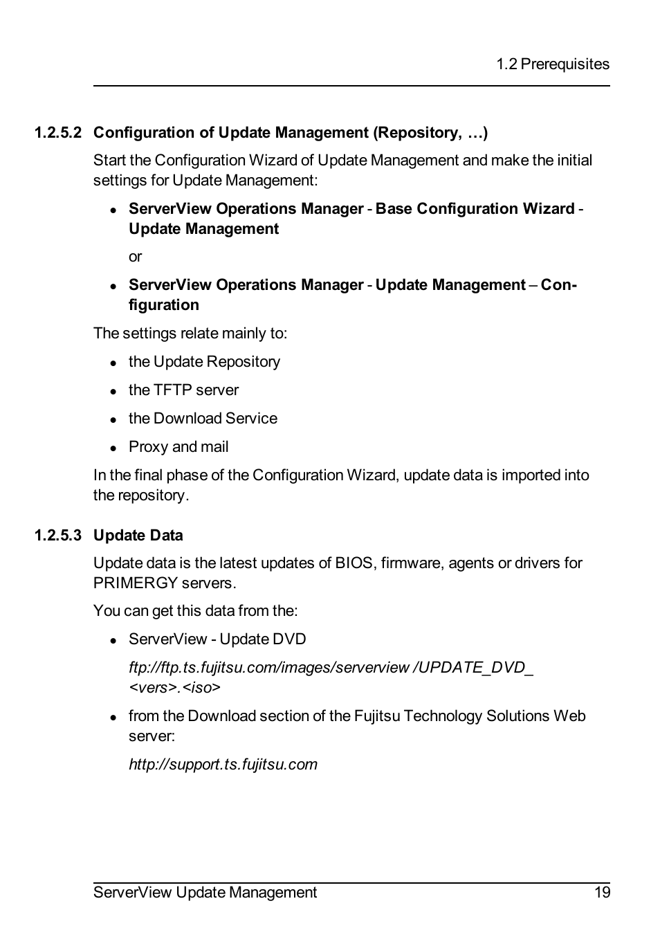 3 update data | FUJITSU ServerView Suite V6.10 User Manual | Page 19 / 296