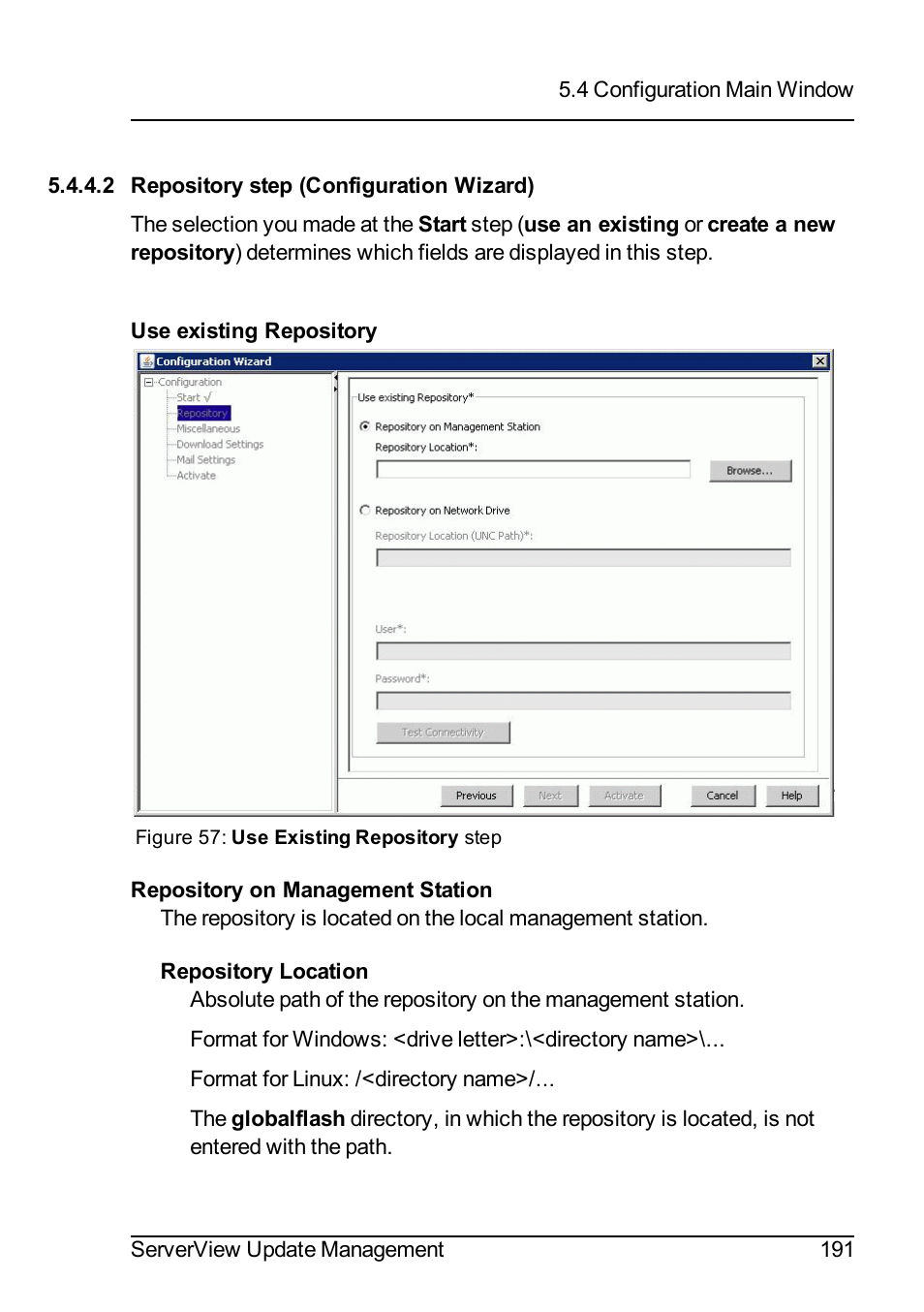 2 repository step (configuration wizard) | FUJITSU ServerView Suite V6.10 User Manual | Page 191 / 296
