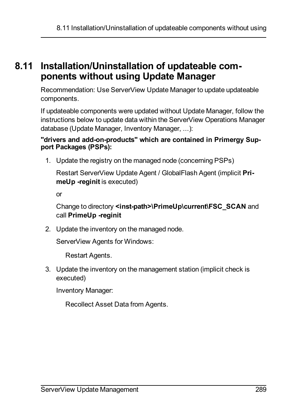 FUJITSU ServerView Suite V6.10 User Manual | Page 289 / 296