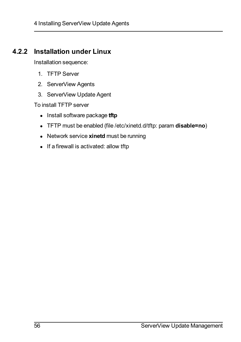 2 installation under linux, Installation under linux" on | FUJITSU ServerView Suite V6.10 User Manual | Page 56 / 296