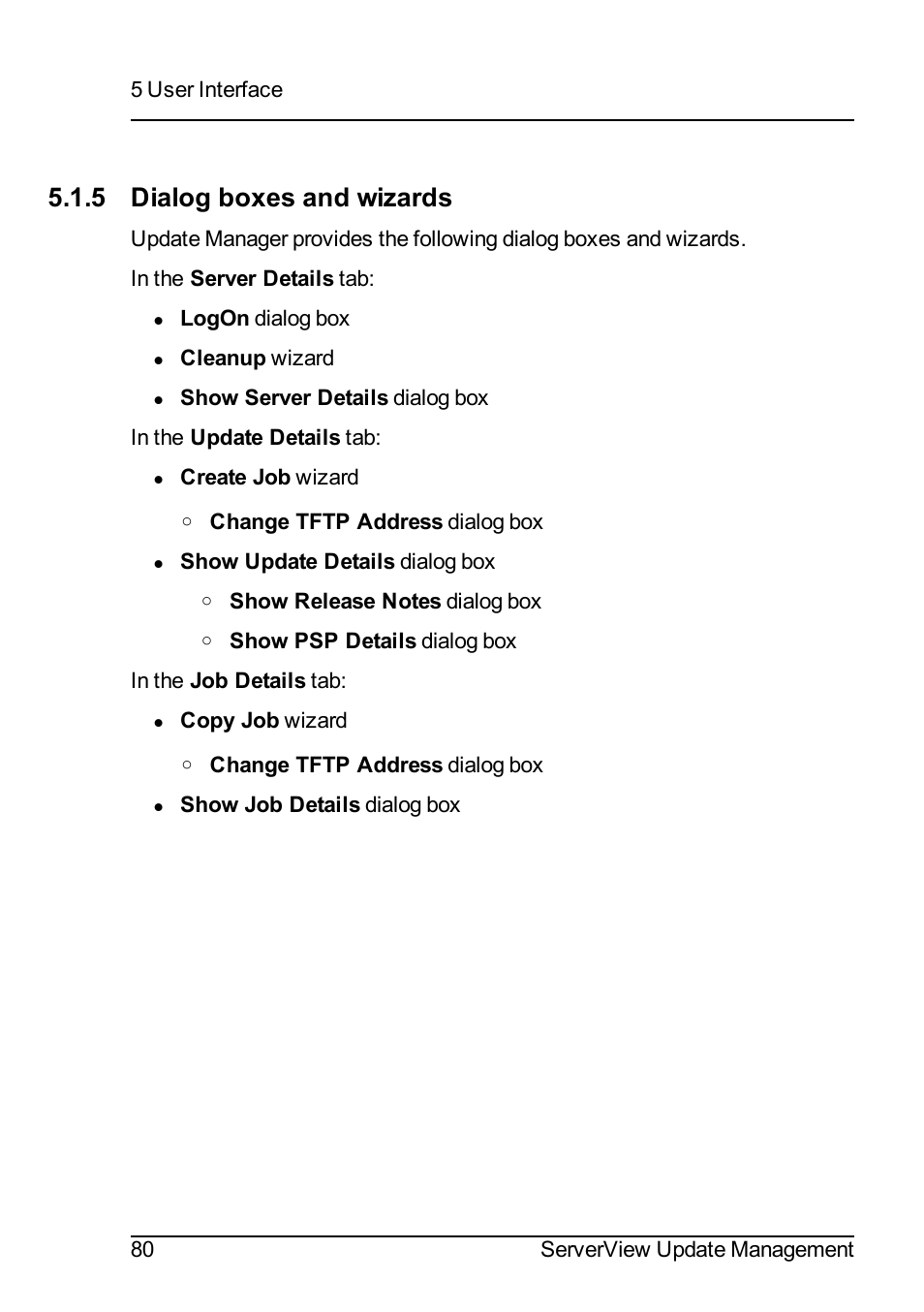 5 dialog boxes and wizards | FUJITSU ServerView Suite V6.10 User Manual | Page 80 / 296
