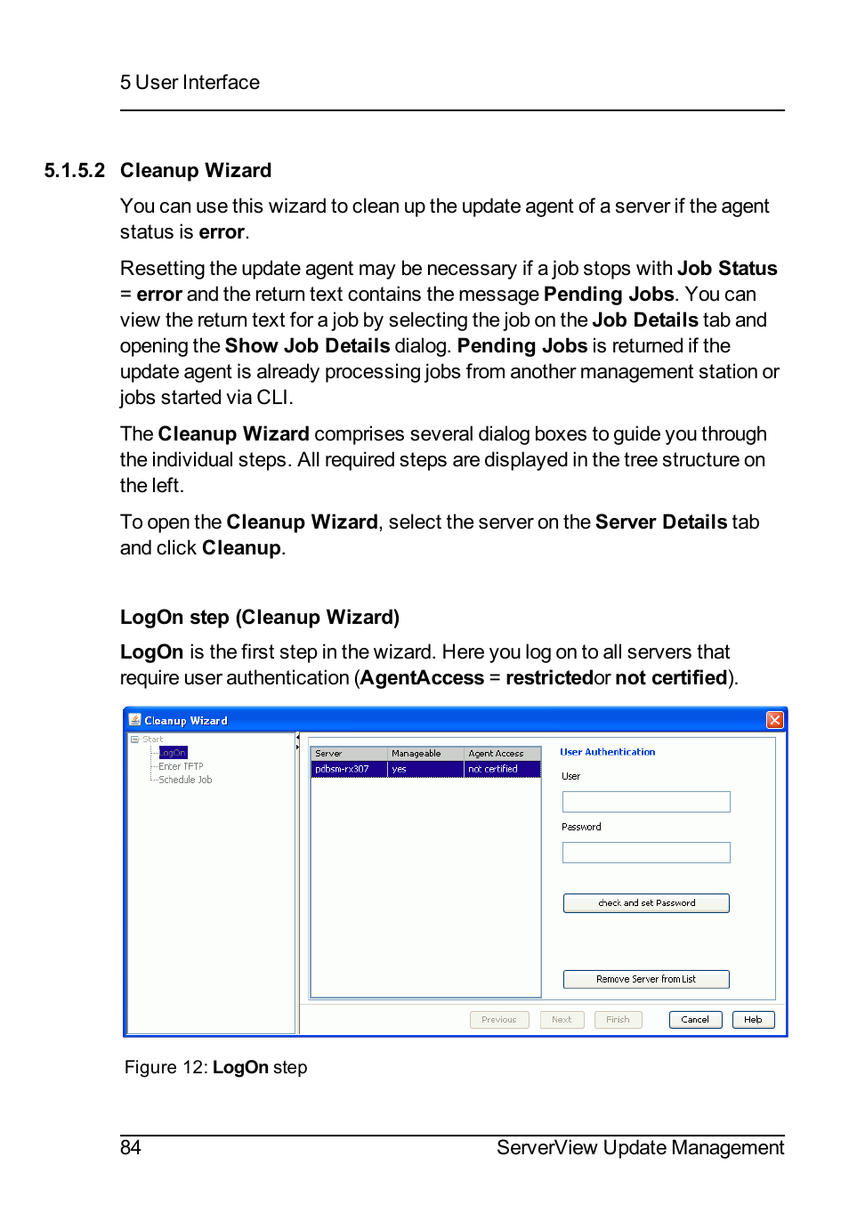 2 cleanup wizard | FUJITSU ServerView Suite V6.10 User Manual | Page 84 / 296