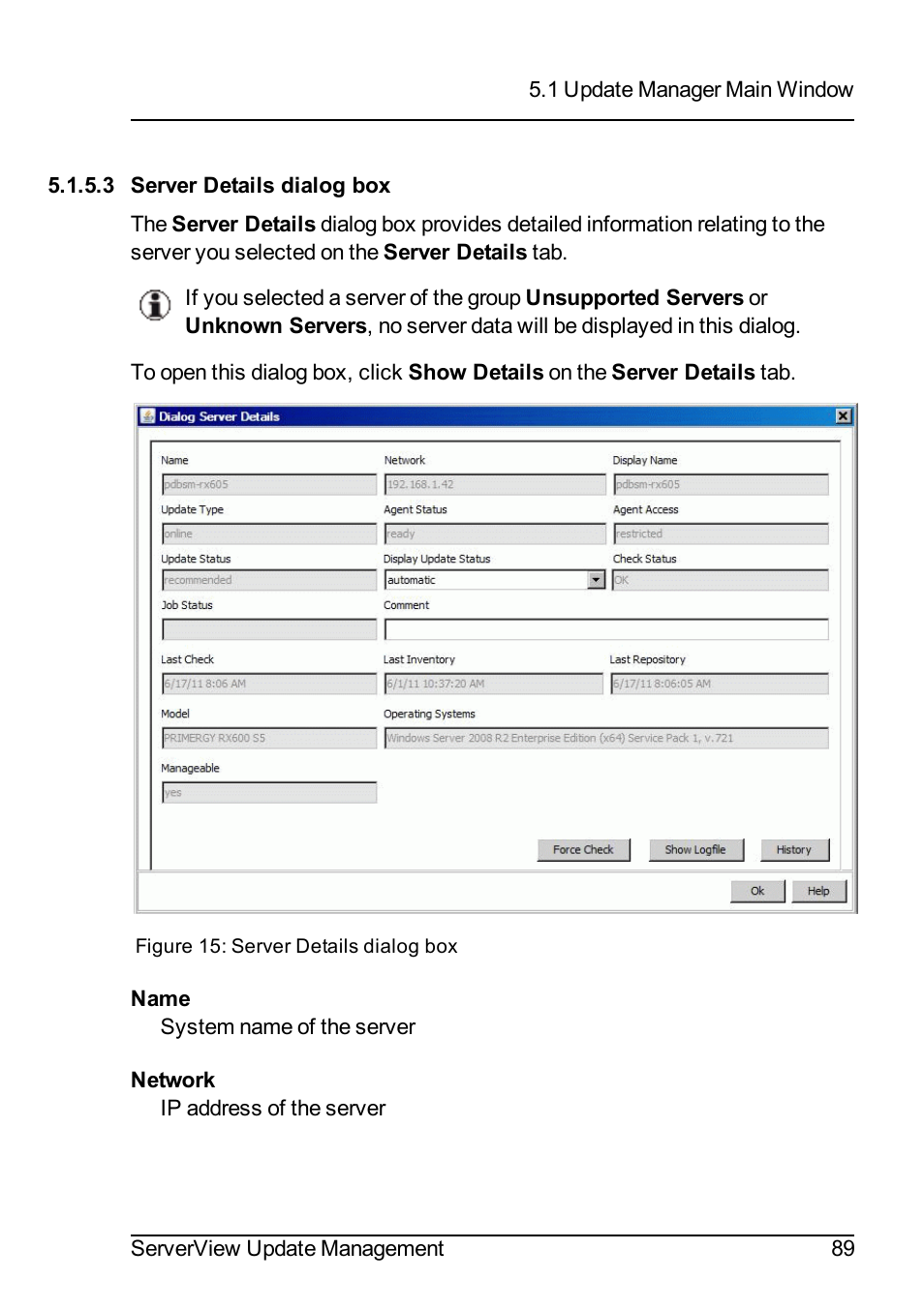 3 server details dialog box | FUJITSU ServerView Suite V6.10 User Manual | Page 89 / 296