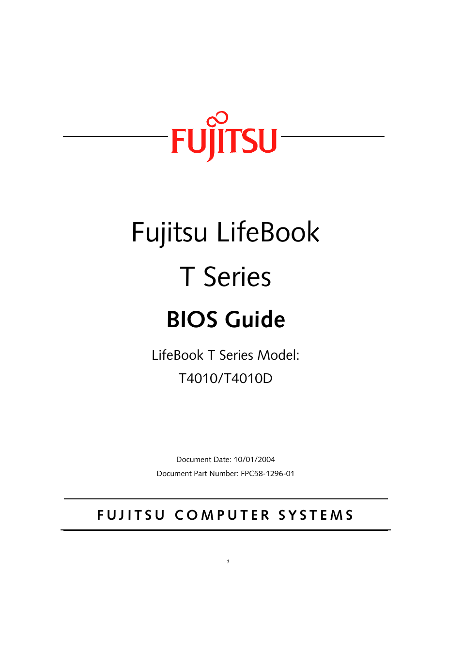 FUJITSU T4010D User Manual | 29 pages