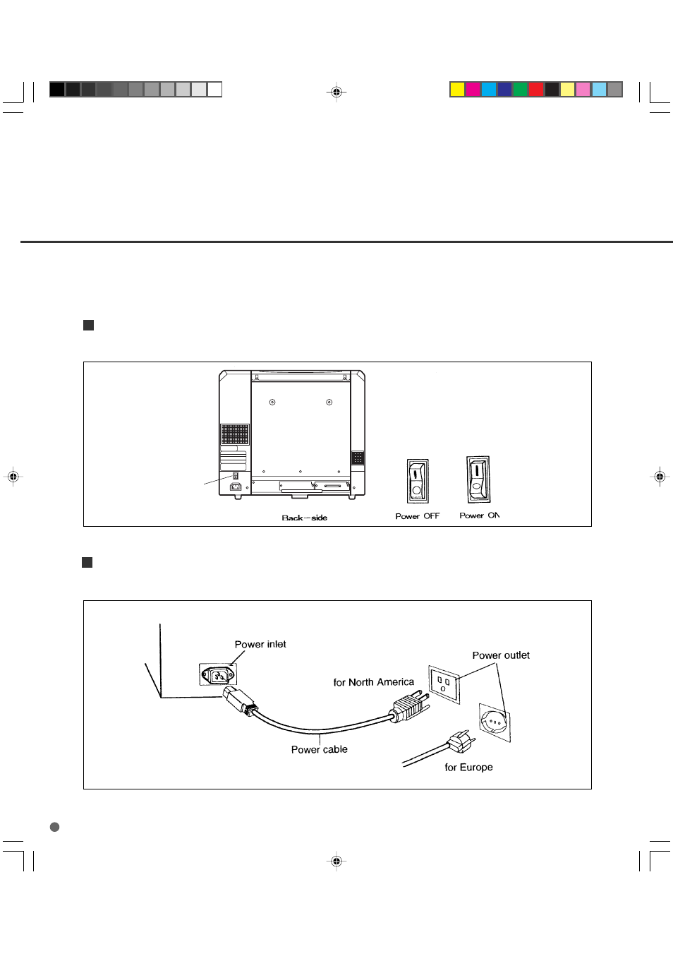 Cable connection, Turning the main line switch off, Connecting the power cable | Cable connection -4 | FUJITSU fi-4990C User Manual | Page 23 / 120