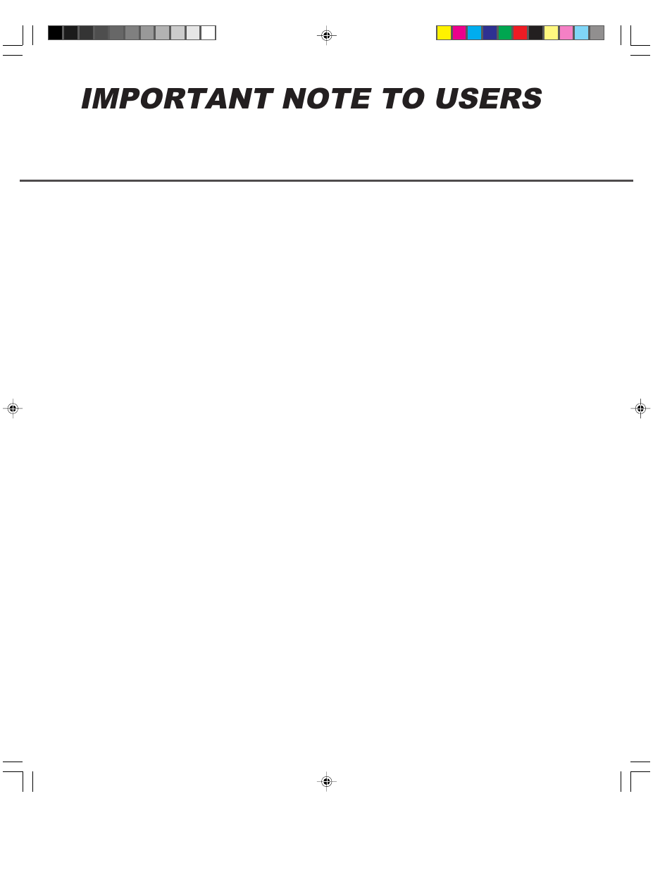 Important note to users | FUJITSU fi-4990C User Manual | Page 5 / 120