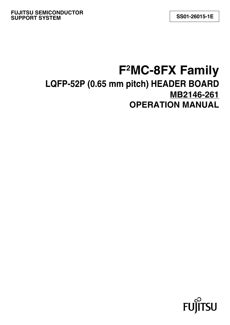 FUJITSU LQFP-52P User Manual | 16 pages