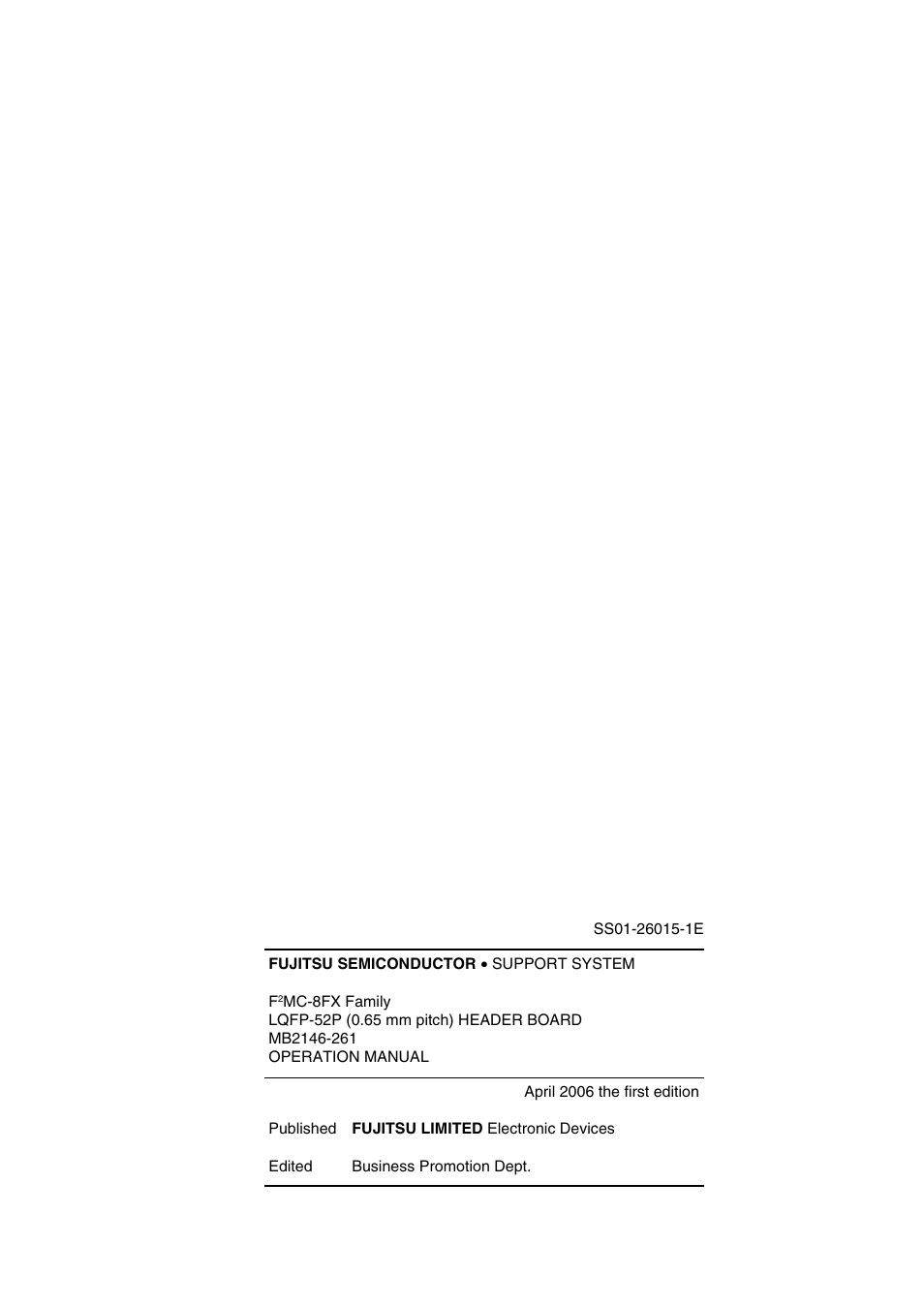 FUJITSU LQFP-52P User Manual | Page 15 / 16