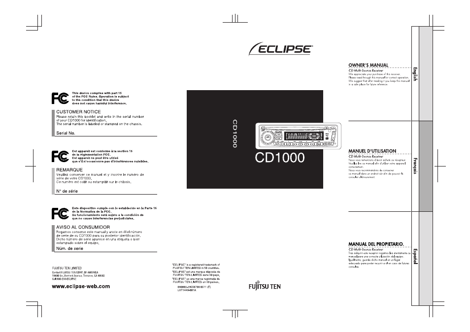 FUJITSU CD1000 User Manual | 99 pages