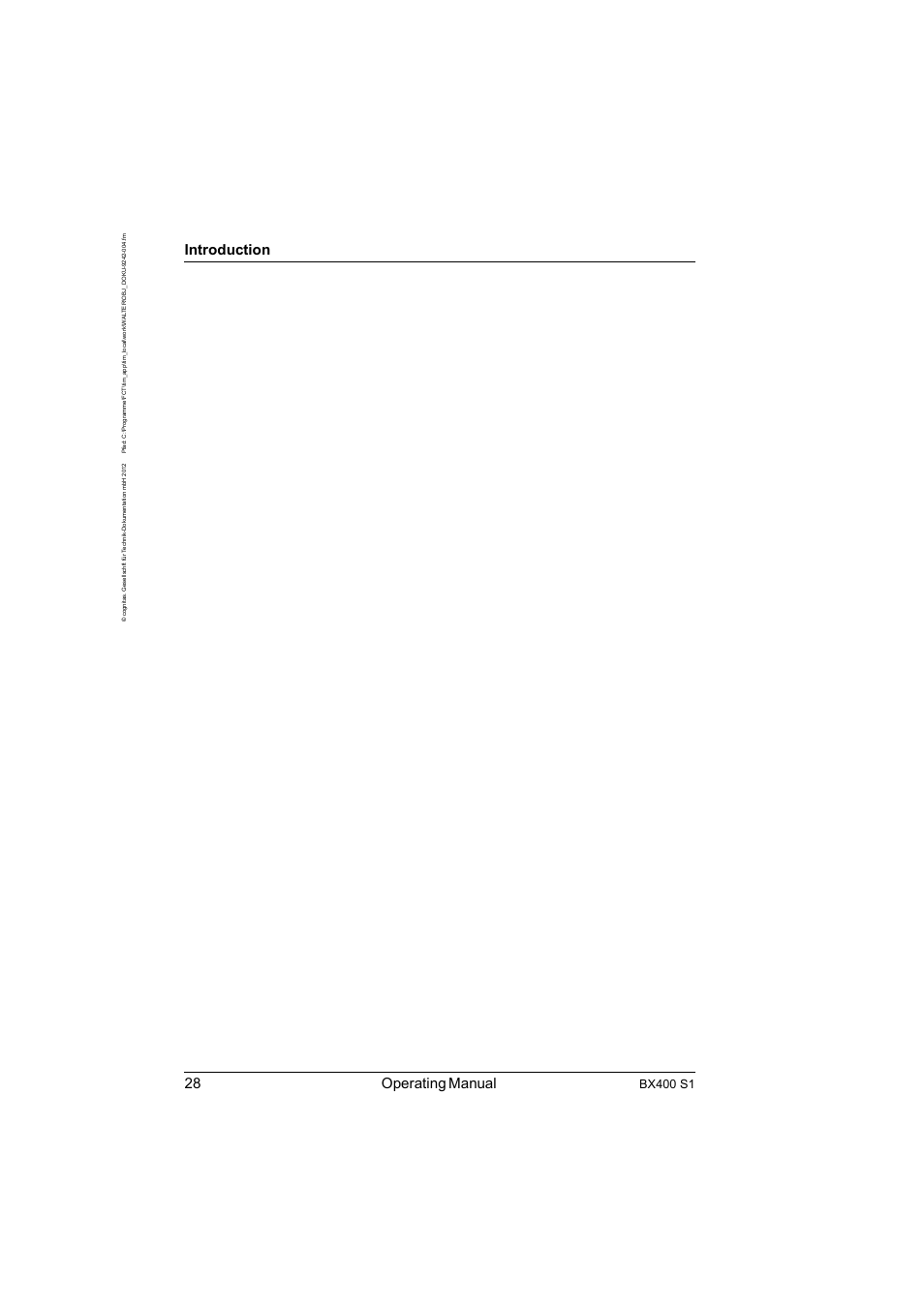 28 operating manual, Introduction, Bx400 s1 | FUJITSU PRIMERGY BX400 S1 User Manual | Page 28 / 136
