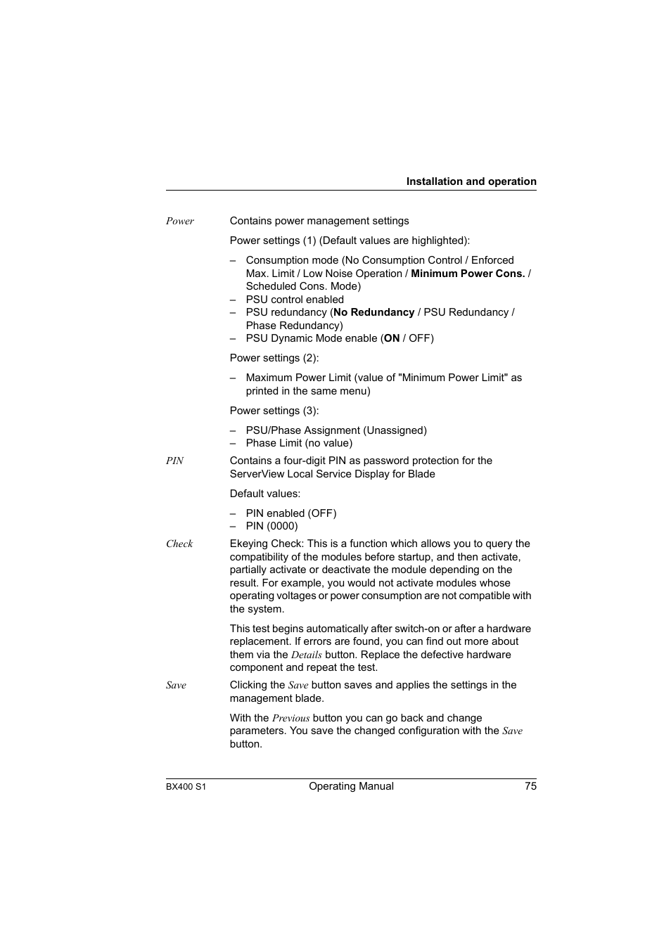 FUJITSU PRIMERGY BX400 S1 User Manual | Page 75 / 136