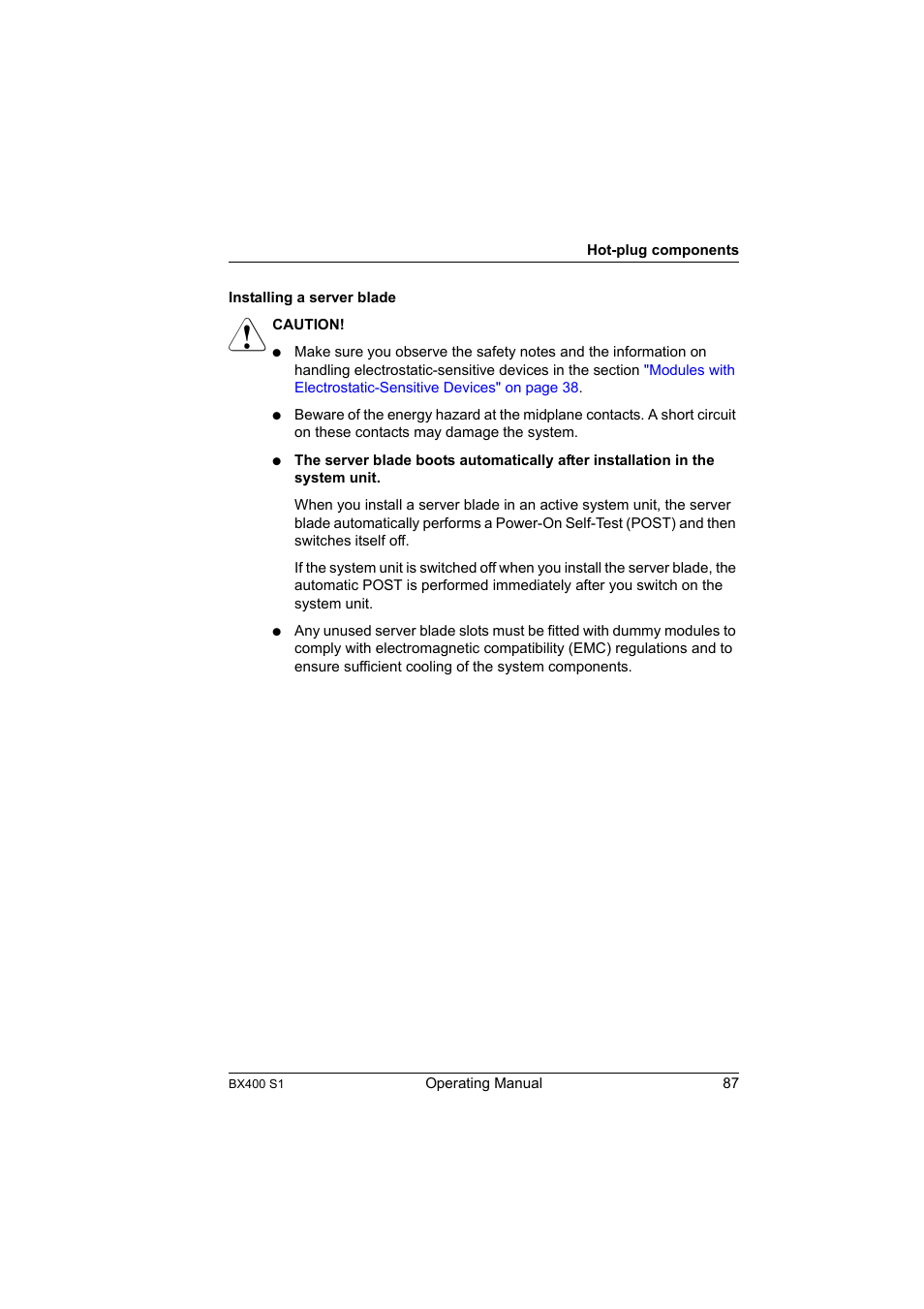 FUJITSU PRIMERGY BX400 S1 User Manual | Page 87 / 136