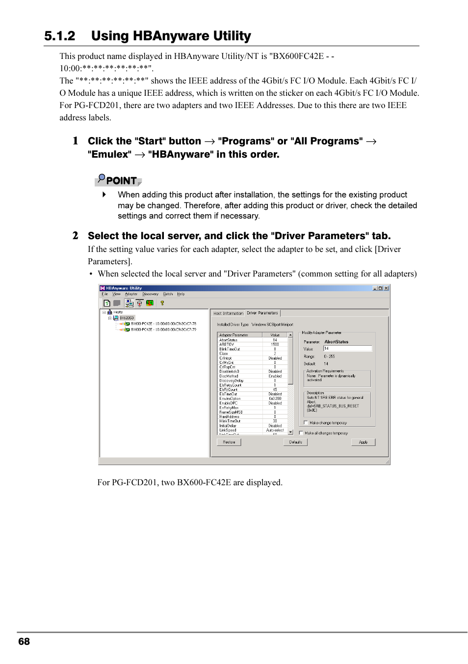 2 using hbanyware utility | FUJITSU PRIMERGY 4Gbit/s FC I/O Modules User Manual | Page 30 / 40