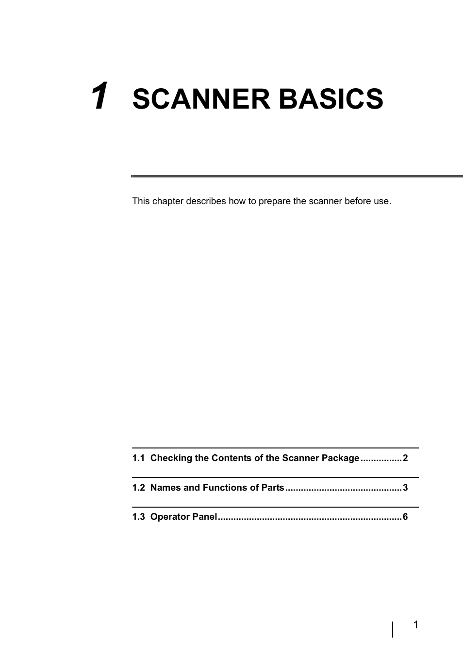 1 scanner basics, Scanner basics | FUJITSU fi-4860C User Manual | Page 24 / 87