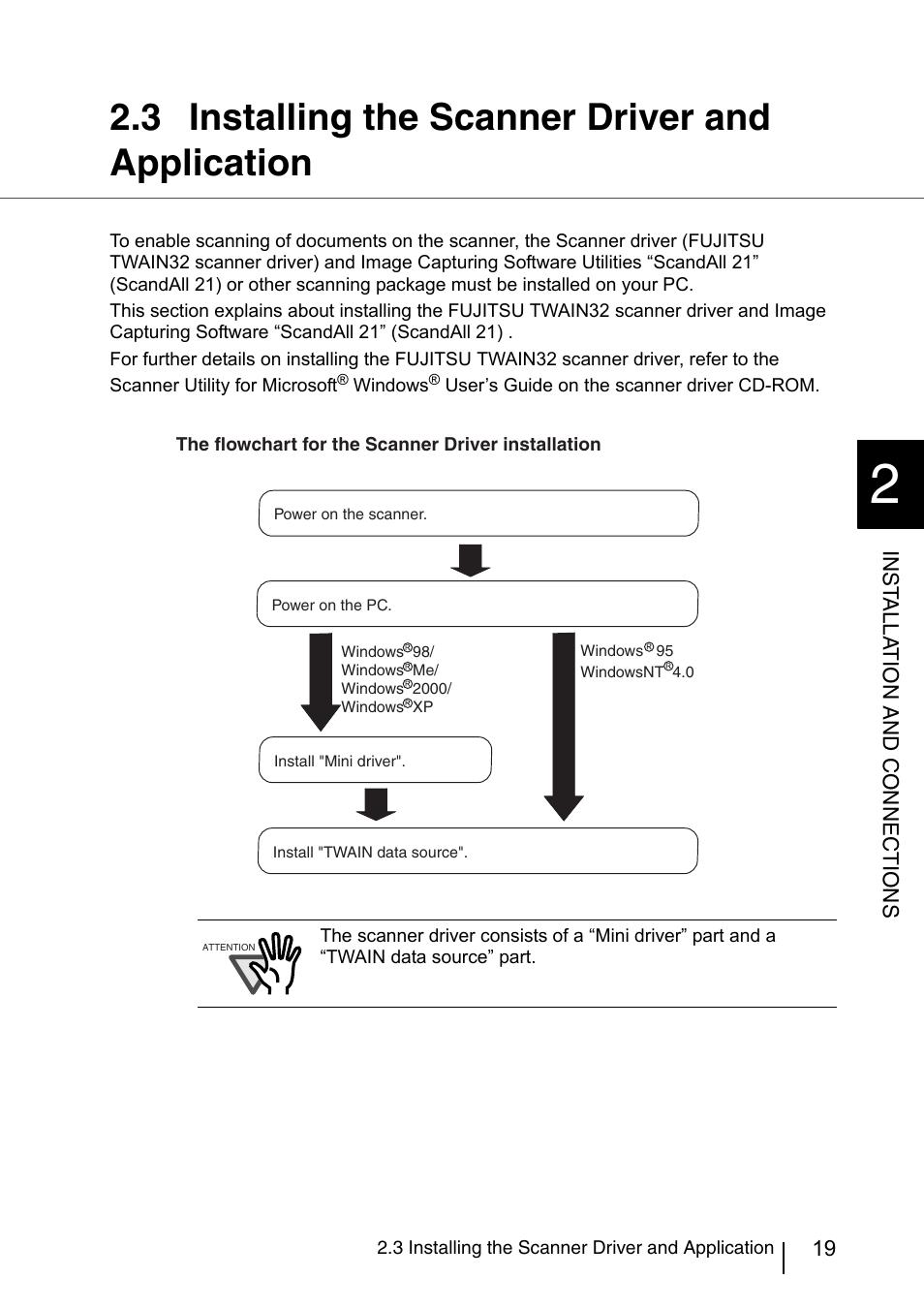 3 installing the scanner driver and application, Installing the scanner driver and application | FUJITSU fi-4860C User Manual | Page 42 / 87