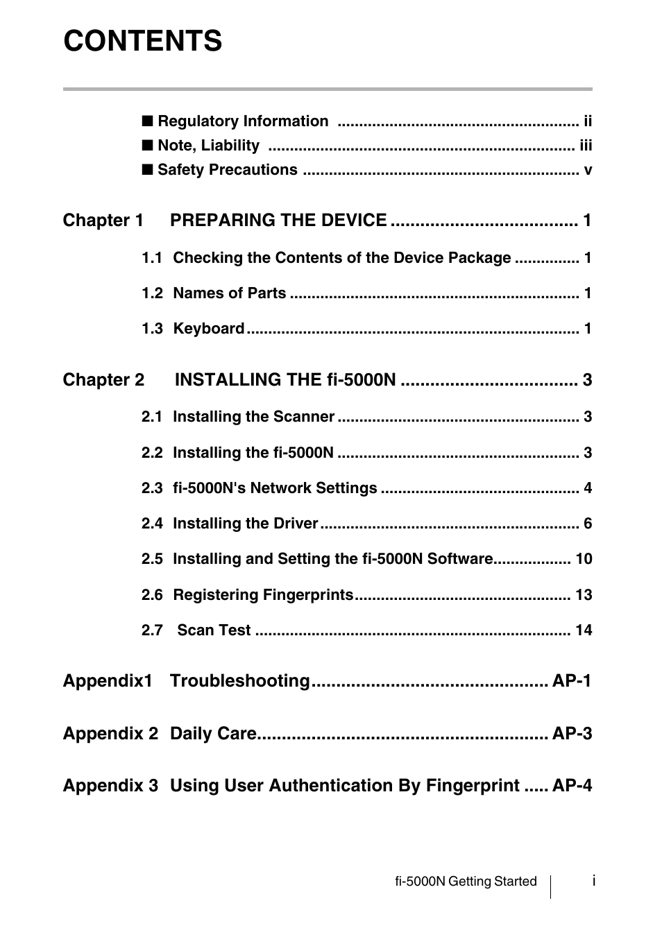 FUJITSU fi-5000N User Manual | Page 3 / 29