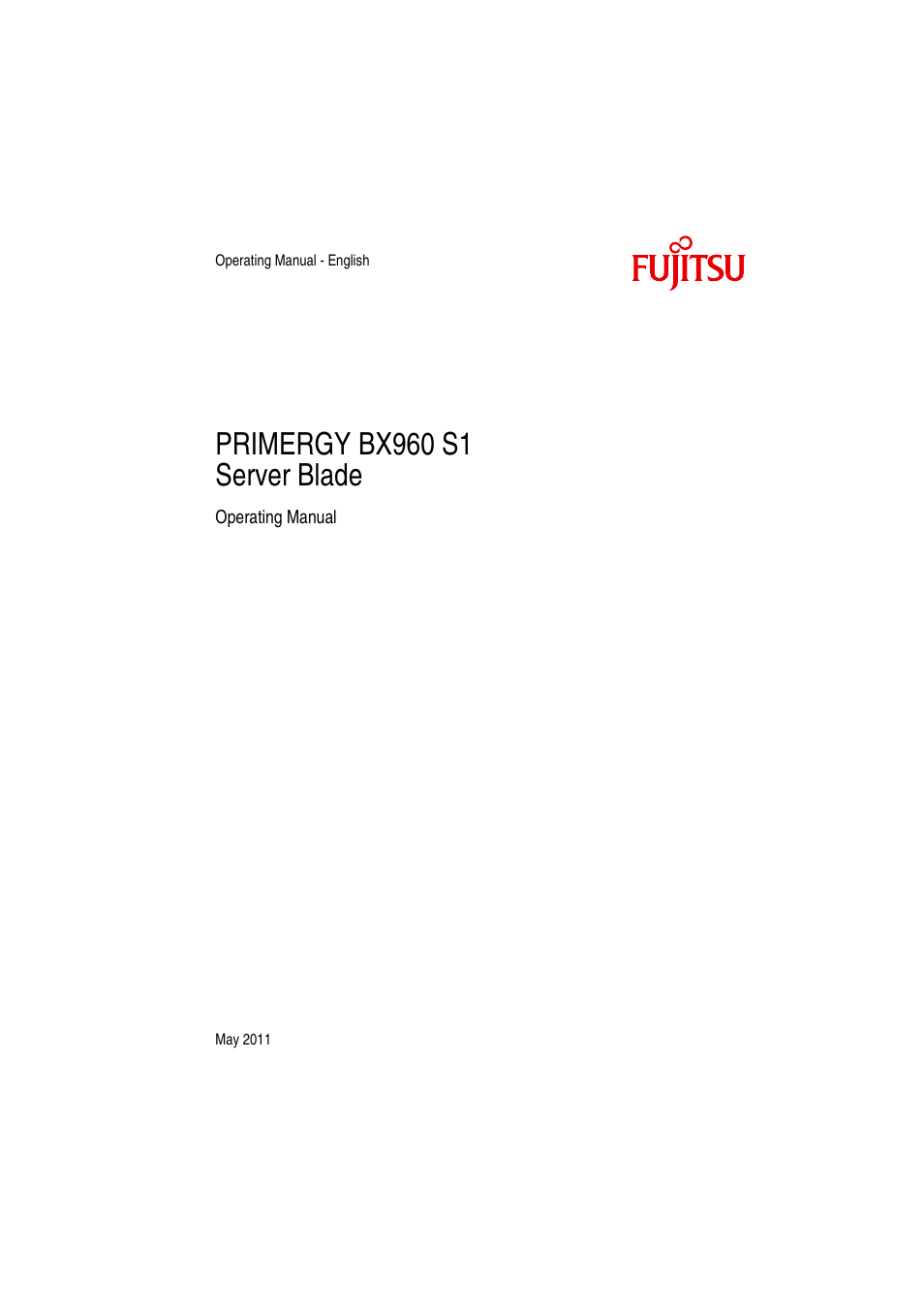 FUJITSU PRIMERGY BX960 S1 User Manual | 72 pages