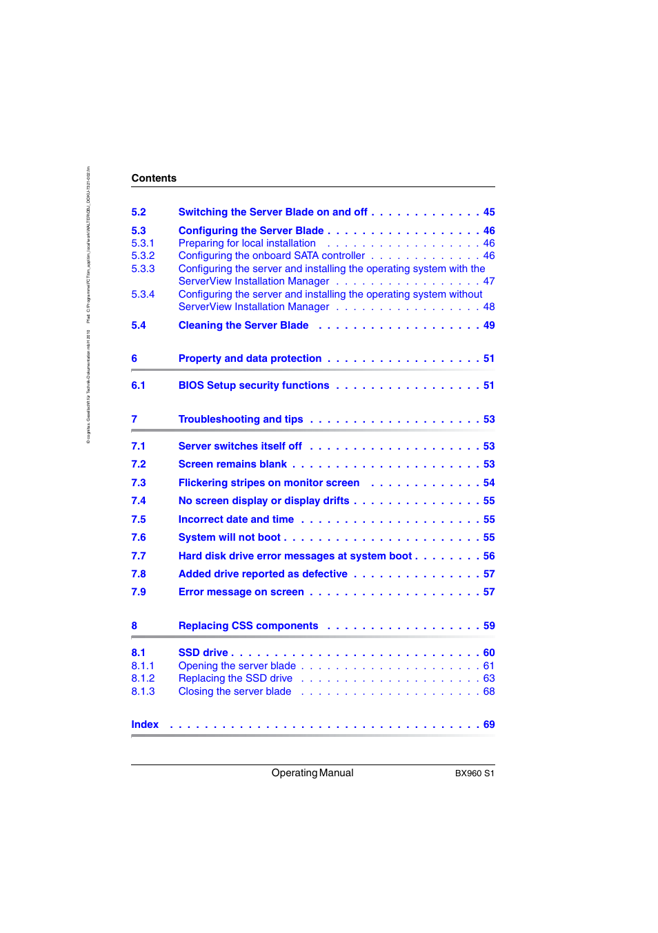 FUJITSU PRIMERGY BX960 S1 User Manual | Page 8 / 72