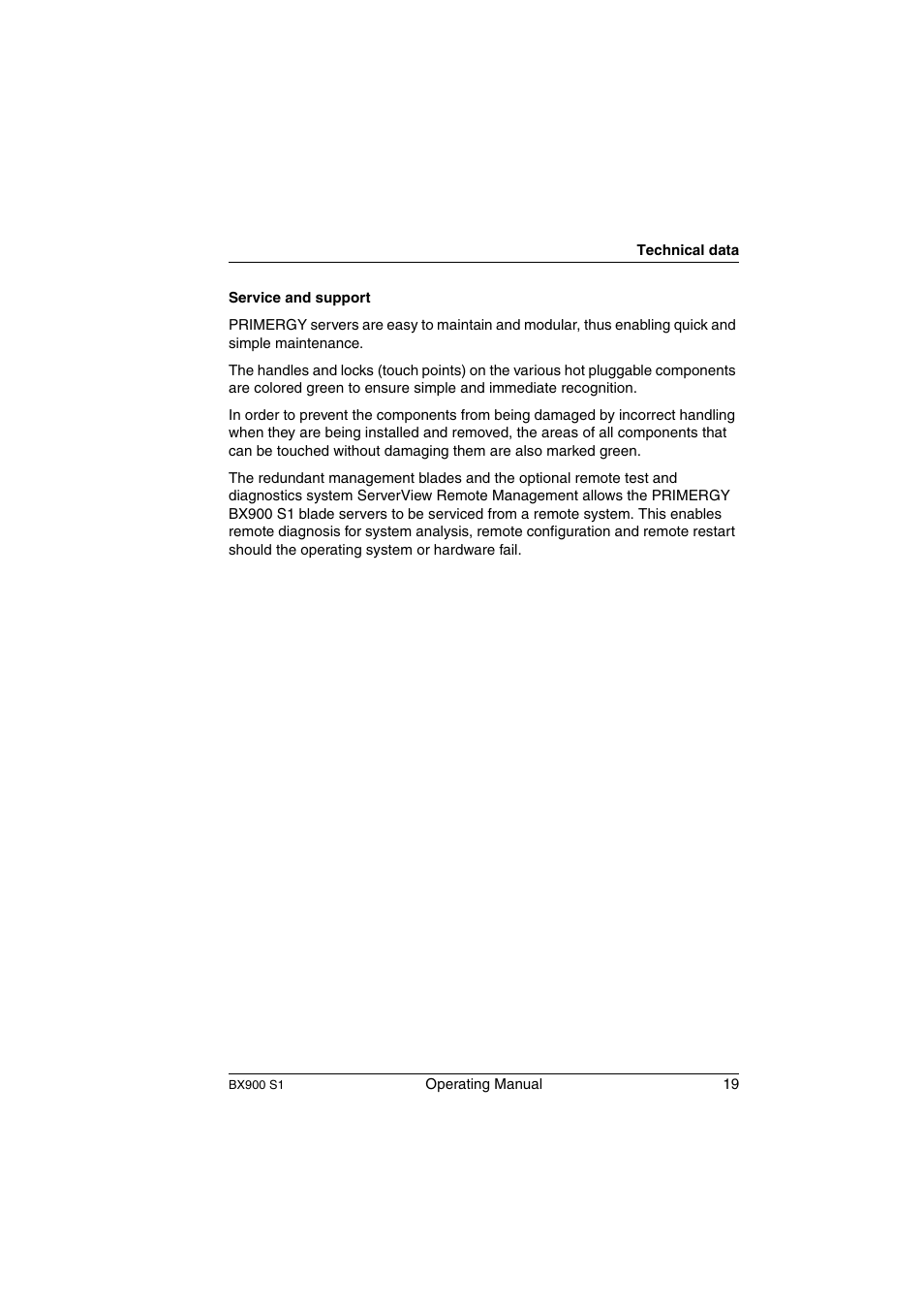 FUJITSU BX900 S1 User Manual | Page 19 / 144