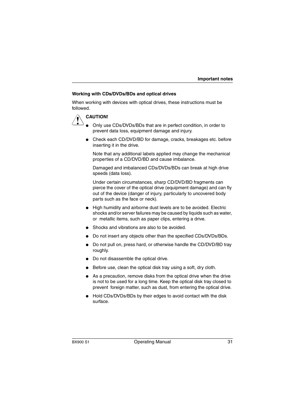 FUJITSU BX900 S1 User Manual | Page 31 / 144