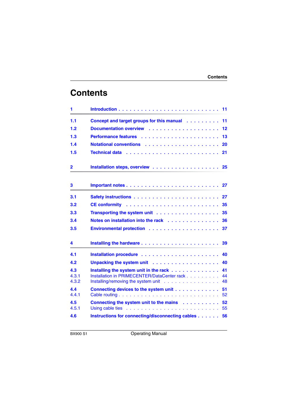 FUJITSU BX900 S1 User Manual | Page 7 / 144