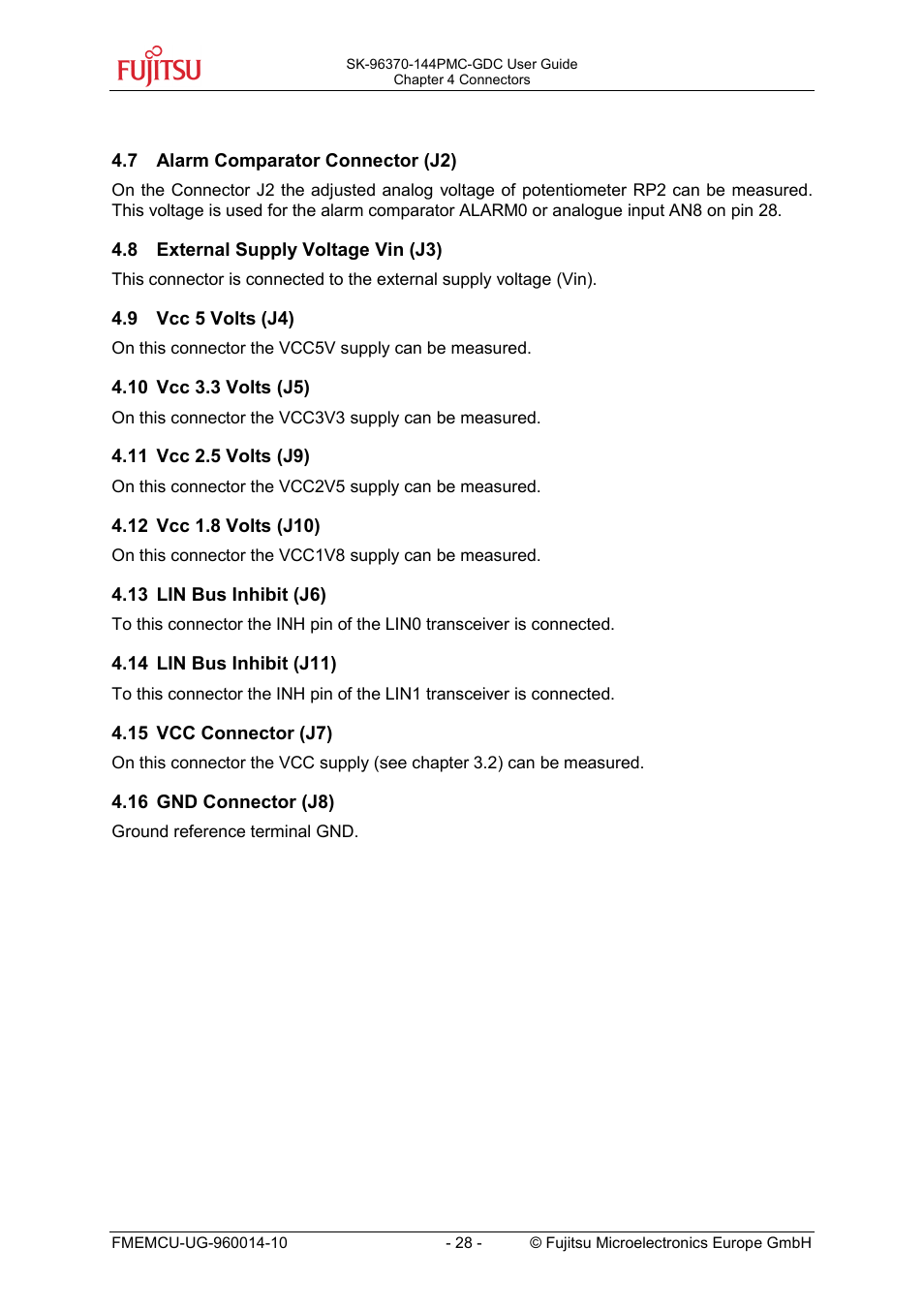 FUJITSU MB96300 User Manual | Page 28 / 36