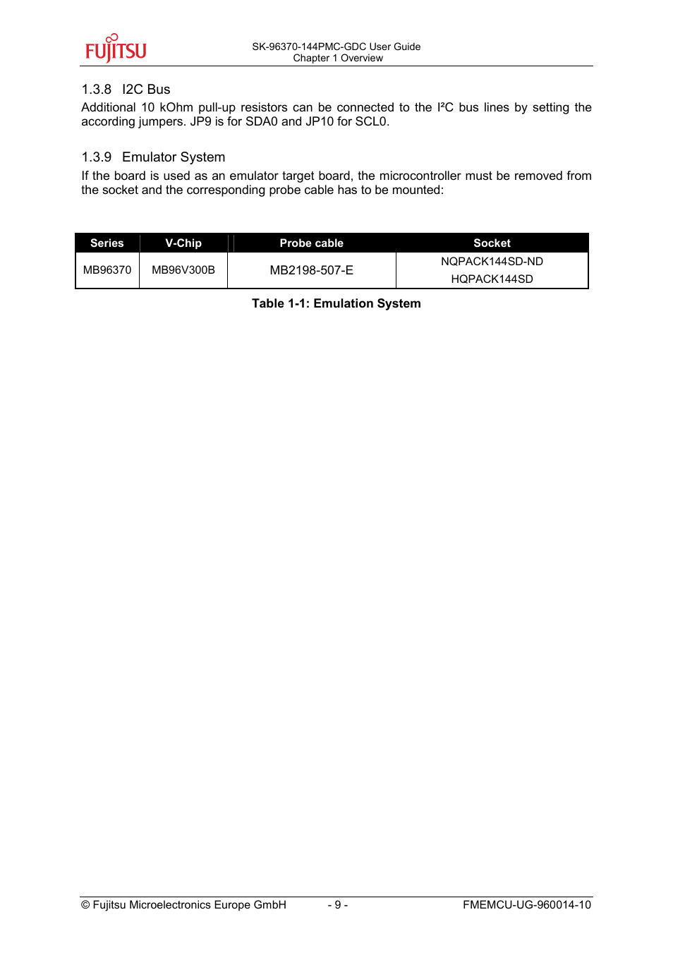FUJITSU MB96300 User Manual | Page 9 / 36