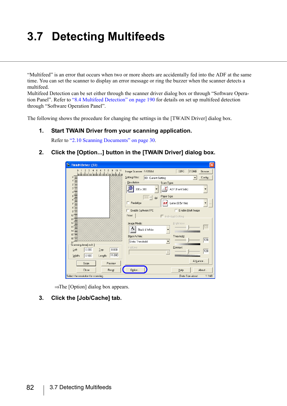 7 detecting multifeeds | FUJITSU fi-5950 User Manual | Page 102 / 257