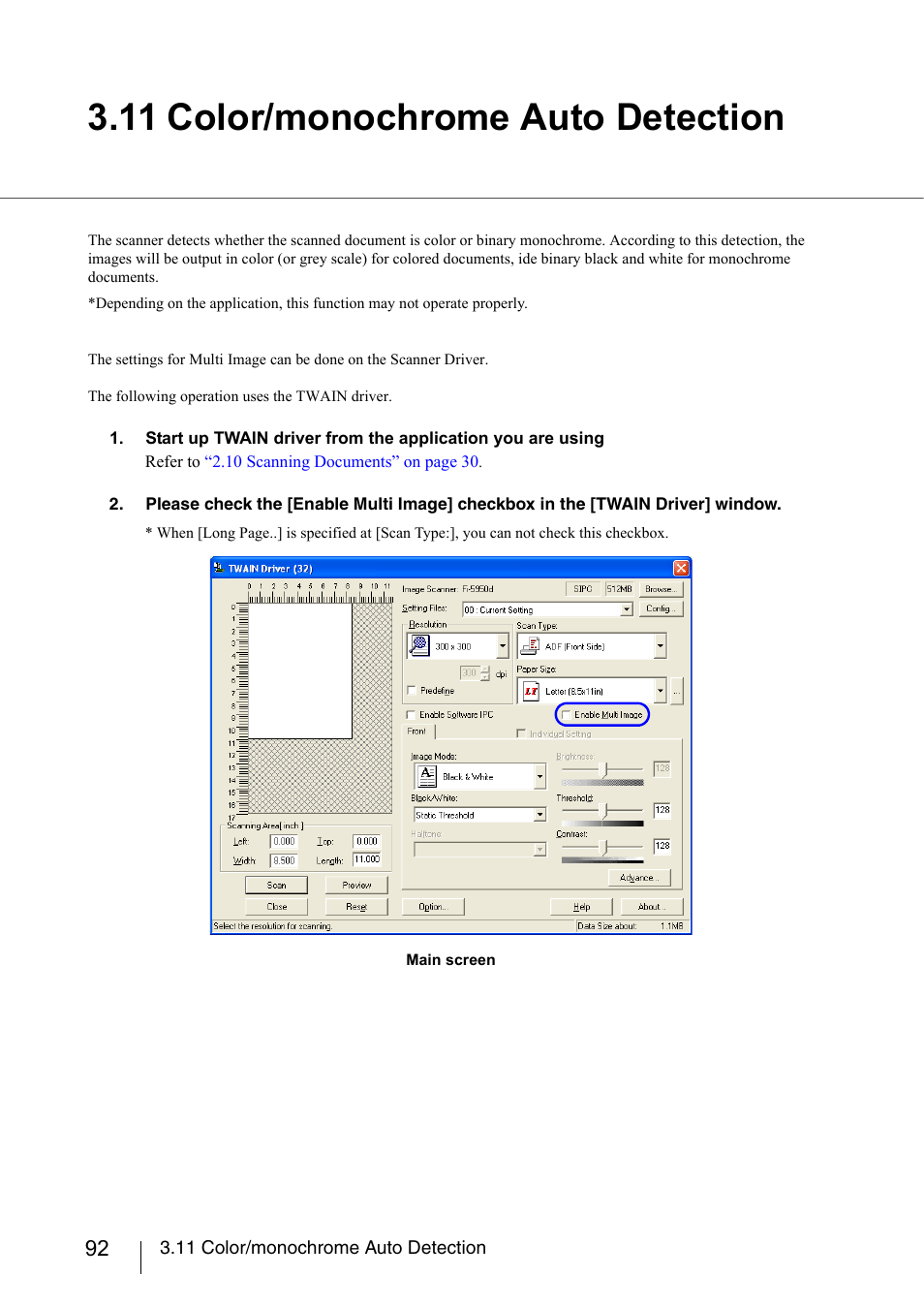 11 color/monochrome auto detection | FUJITSU fi-5950 User Manual | Page 112 / 257