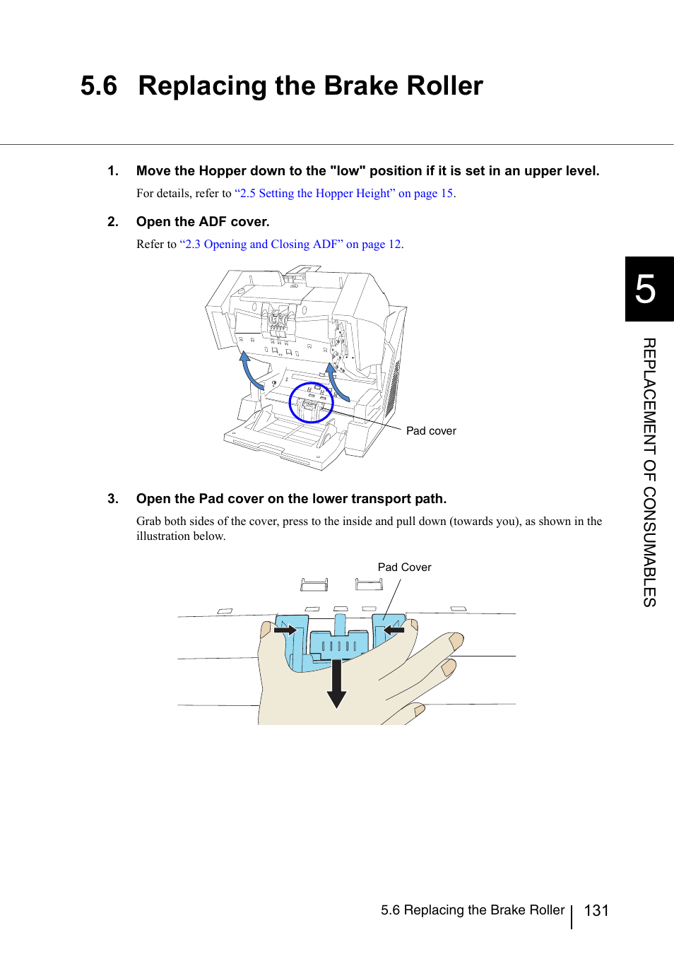 6 replacing the brake roller | FUJITSU fi-5950 User Manual | Page 151 / 257