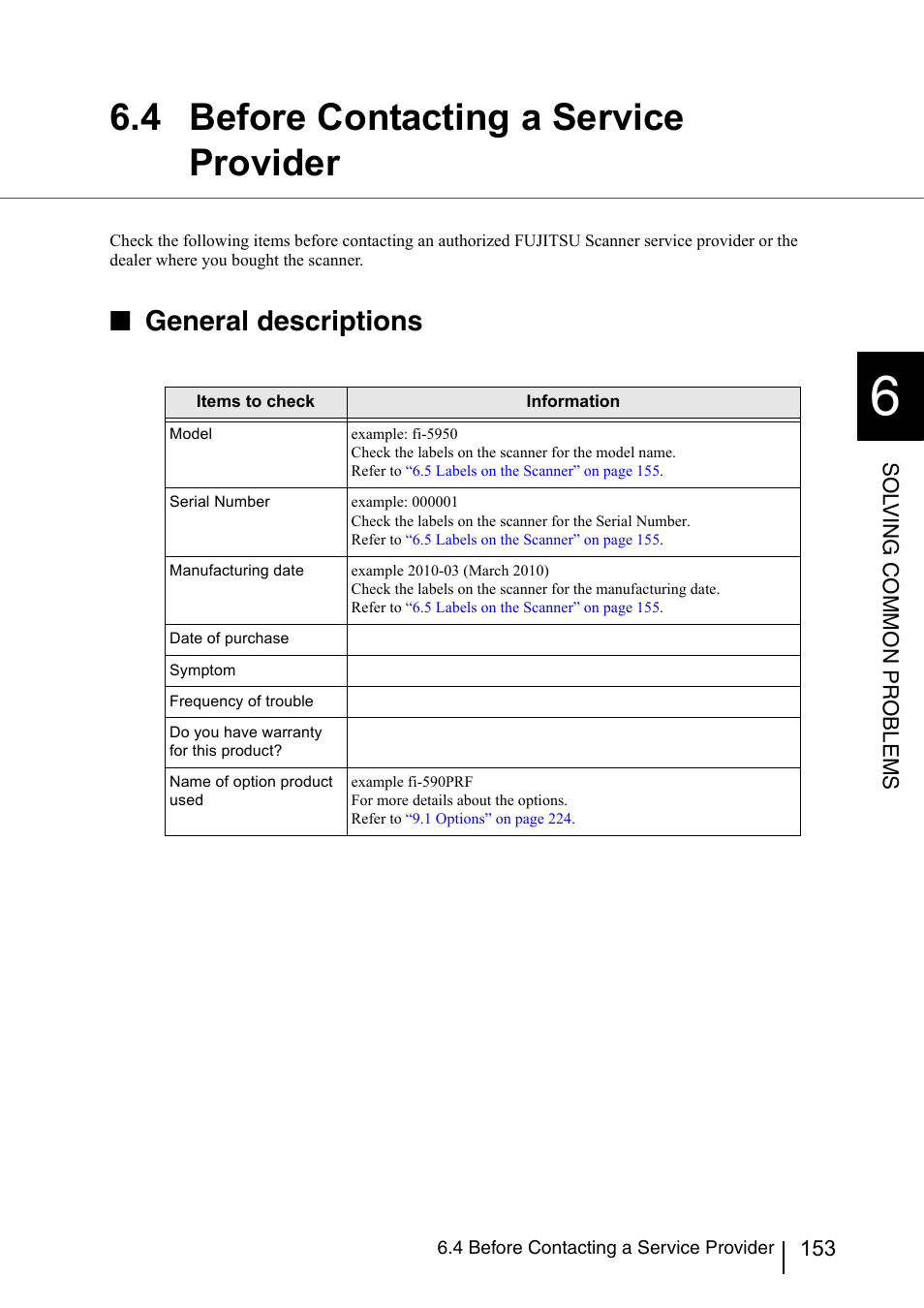 4 before contacting a service provider, General descriptions | FUJITSU fi-5950 User Manual | Page 173 / 257