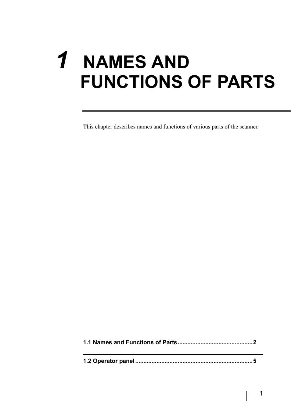 1 names and functions of parts, Names and functions of parts | FUJITSU fi-5950 User Manual | Page 21 / 257