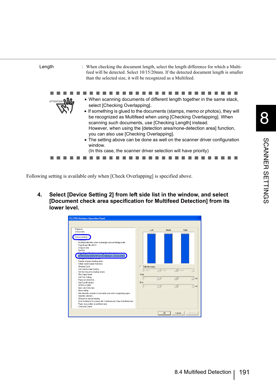 Scanner settings | FUJITSU fi-5950 User Manual | Page 211 / 257