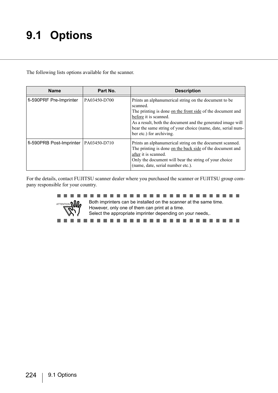1 options | FUJITSU fi-5950 User Manual | Page 244 / 257