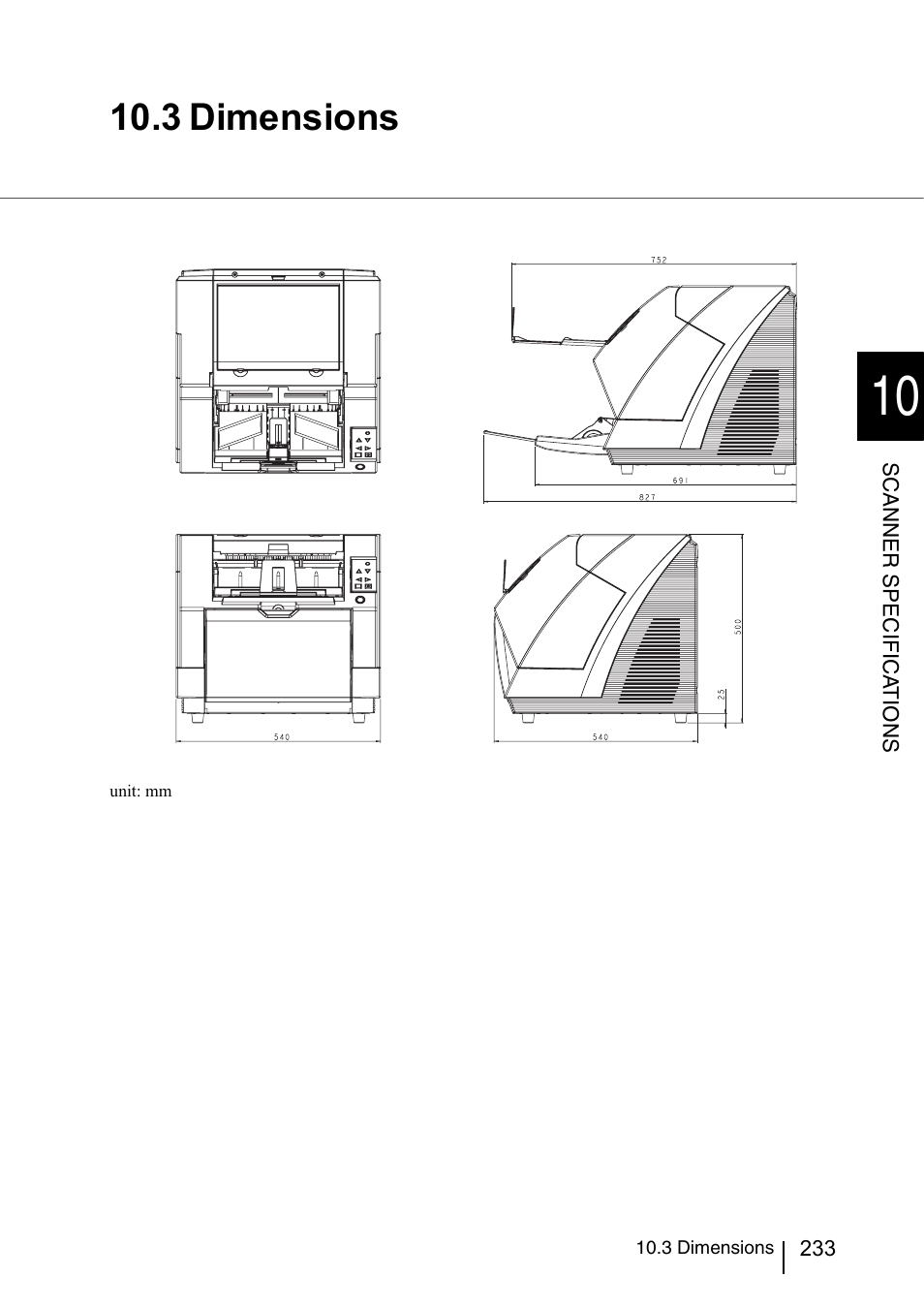 3 dimensions | FUJITSU fi-5950 User Manual | Page 253 / 257