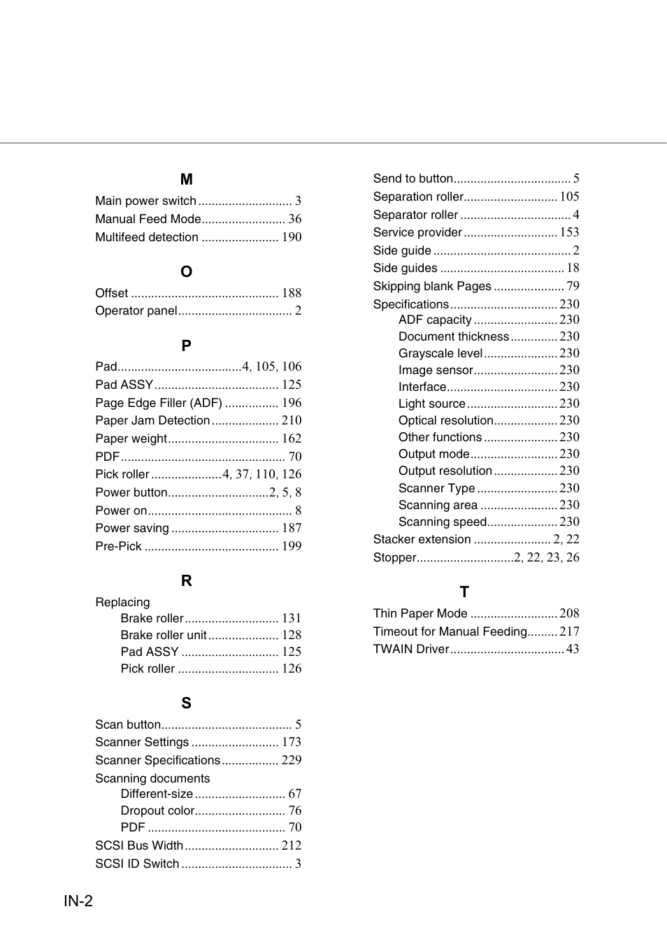 In-2 m | FUJITSU fi-5950 User Manual | Page 256 / 257