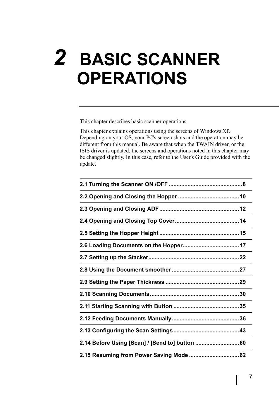 2 basic scanner operations, Basic scanner operations | FUJITSU fi-5950 User Manual | Page 27 / 257