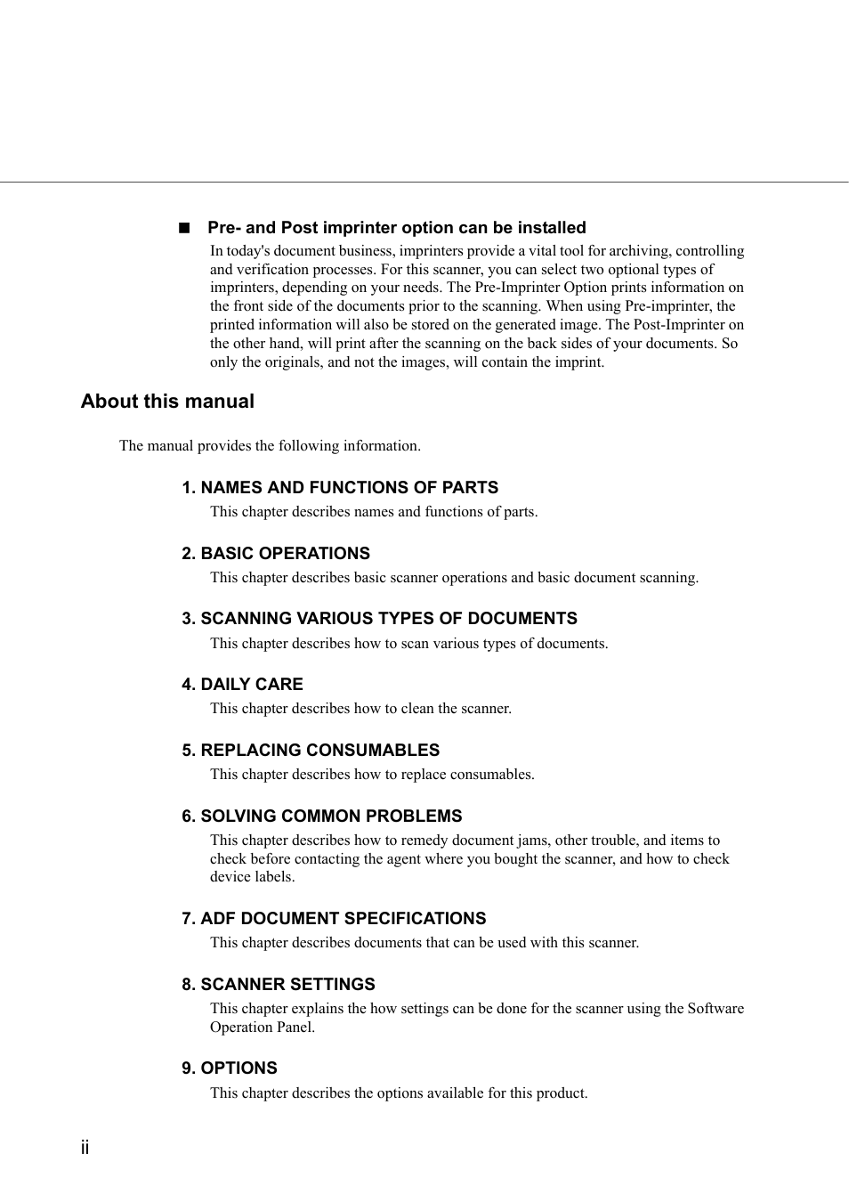 About this manual | FUJITSU fi-5950 User Manual | Page 4 / 257