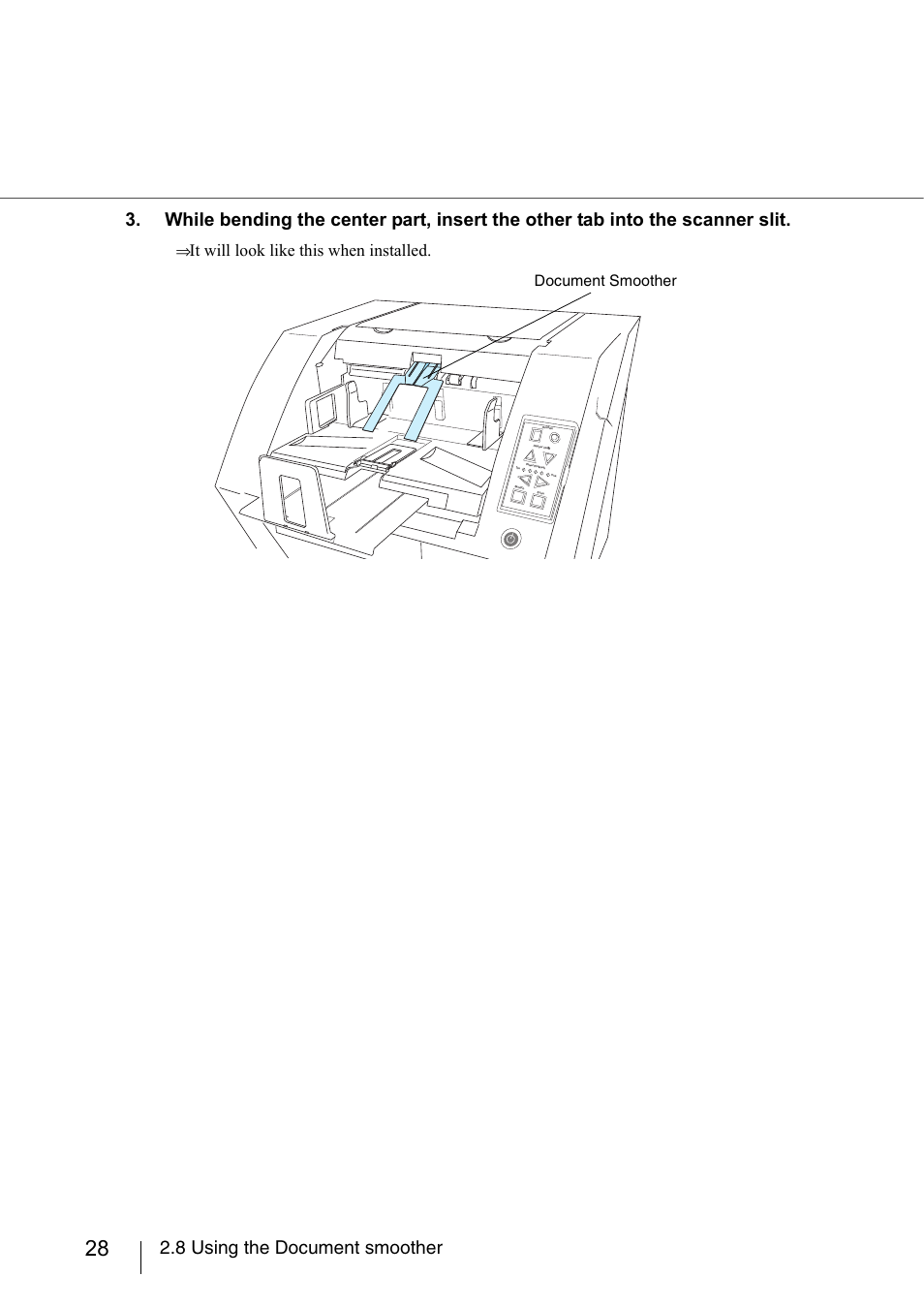 It will look like this when installed, Document smoother | FUJITSU fi-5950 User Manual | Page 48 / 257