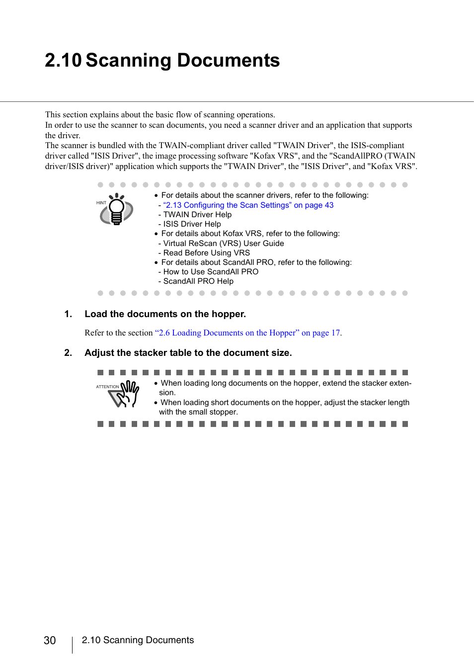 10 scanning documents, 10 scanning documents” on | FUJITSU fi-5950 User Manual | Page 50 / 257