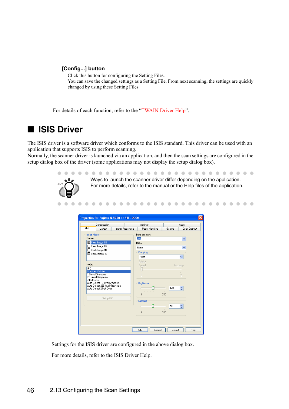 Isis driver | FUJITSU fi-5950 User Manual | Page 66 / 257