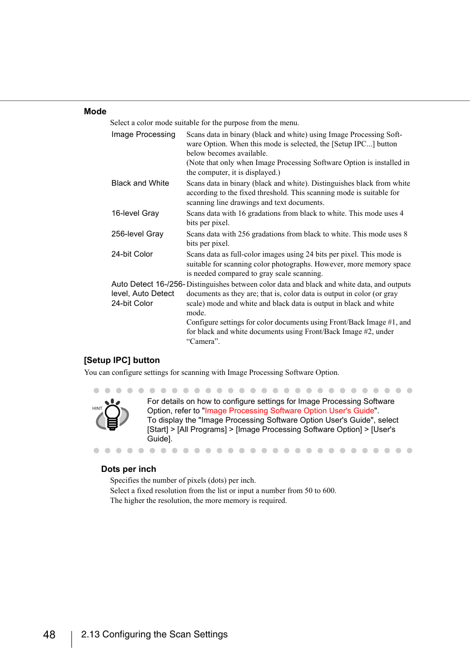 13 configuring the scan settings | FUJITSU fi-5950 User Manual | Page 68 / 257