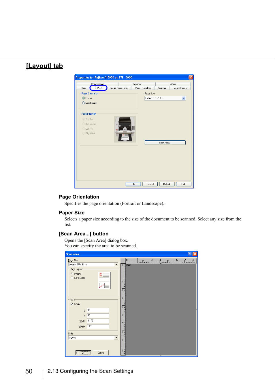 Layout] tab | FUJITSU fi-5950 User Manual | Page 70 / 257