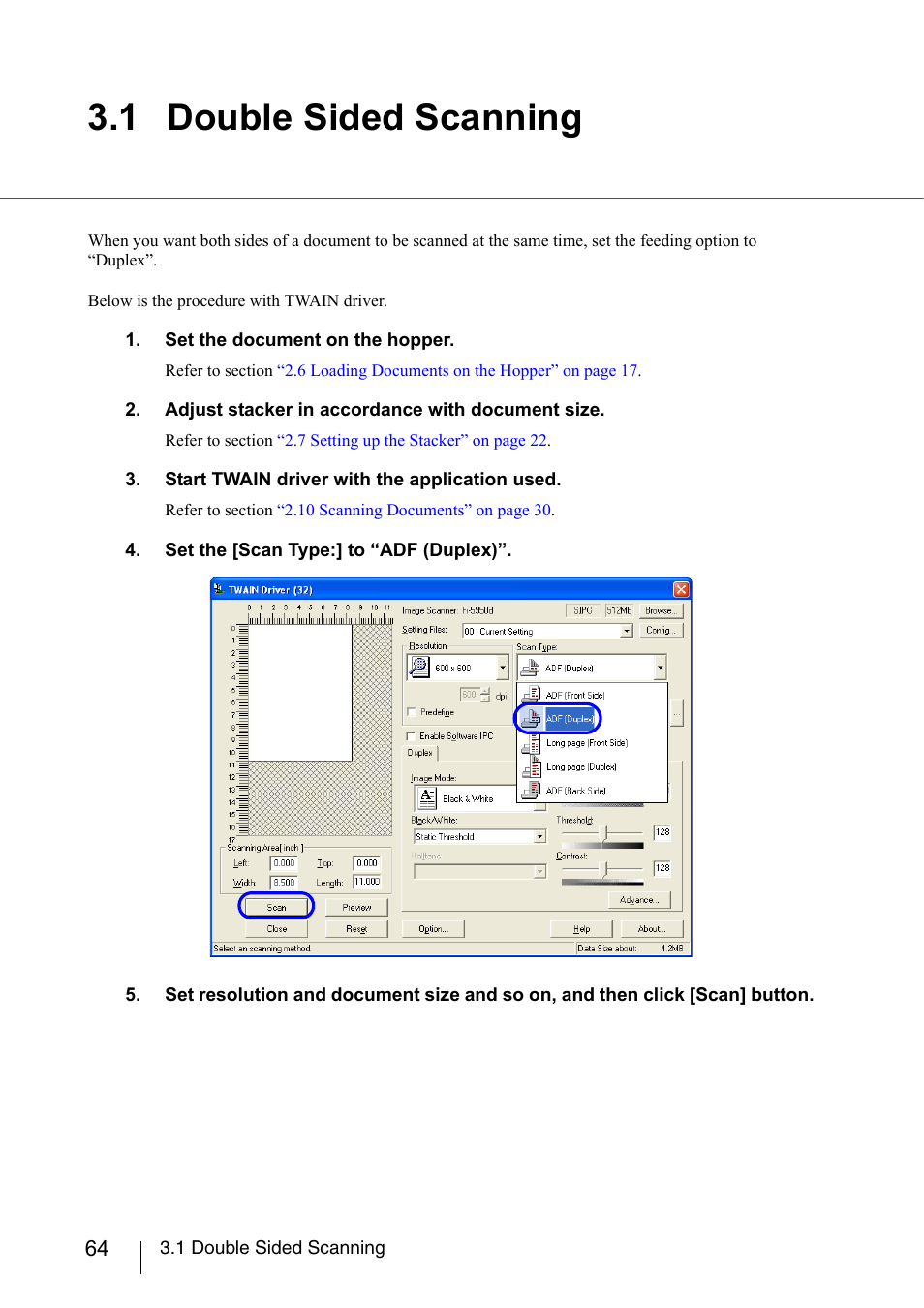 1 double sided scanning | FUJITSU fi-5950 User Manual | Page 84 / 257